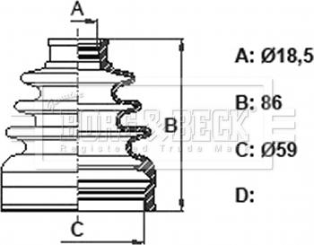 Borg & Beck BCB6165 - Cuffia, Semiasse www.autoricambit.com