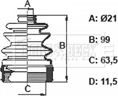 Borg & Beck BCB6394 - Cuffia, Semiasse www.autoricambit.com