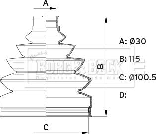 Borg & Beck BCB6345 - Cuffia, Semiasse www.autoricambit.com