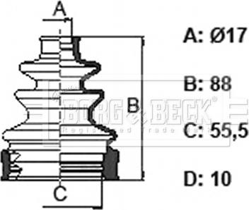 Borg & Beck BCB6365 - Cuffia, Semiasse www.autoricambit.com