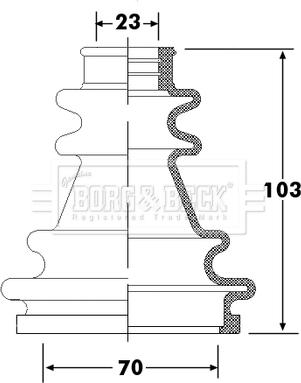 Borg & Beck BCB6304 - Cuffia, Semiasse www.autoricambit.com