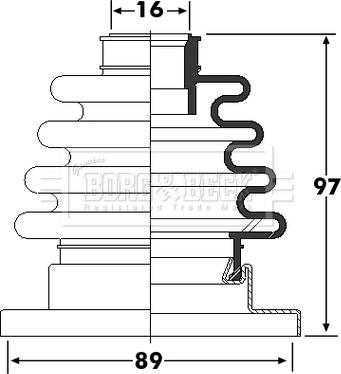 Borg & Beck BCB6252 - Cuffia, Semiasse www.autoricambit.com