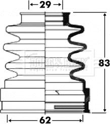 Borg & Beck BCB2897 - Cuffia, Semiasse www.autoricambit.com