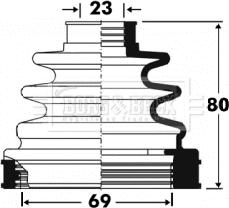 Borg & Beck BCB2854 - Cuffia, Semiasse www.autoricambit.com