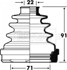 Borg & Beck BCB2853 - Cuffia, Semiasse www.autoricambit.com