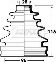 Borg & Beck BCB2874 - Cuffia, Semiasse www.autoricambit.com