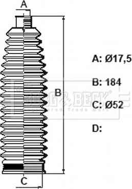 Borg & Beck BSG3448 - Kit soffietto, Sterzo www.autoricambit.com