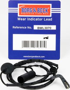 Borg & Beck BWL3070 - Contatto segnalazione, Usura past. freno/mat. d'attrito www.autoricambit.com