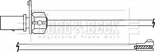 Borg & Beck BWL3140 - Contatto segnalazione, Usura past. freno/mat. d'attrito www.autoricambit.com