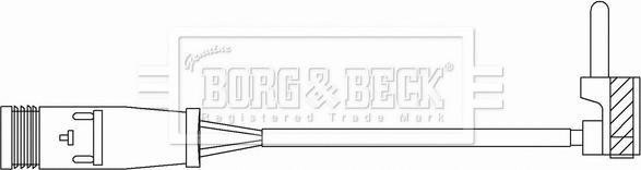 Borg & Beck BWL3165 - Contatto segnalazione, Usura past. freno/mat. d'attrito www.autoricambit.com