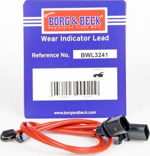 Borg & Beck BWL3241 - Contatto segnalazione, Usura past. freno/mat. d'attrito www.autoricambit.com