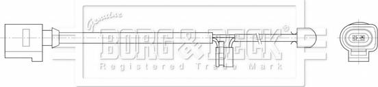 Borg & Beck BWL3213 - Contatto segnalazione, Usura past. freno/mat. d'attrito www.autoricambit.com