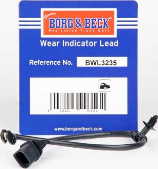 Borg & Beck BWL3235 - Contatto segnalazione, Usura past. freno/mat. d'attrito www.autoricambit.com