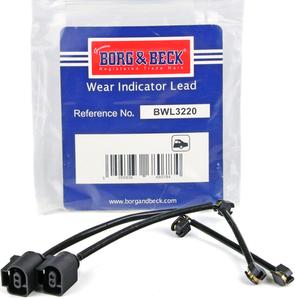 Borg & Beck BWL3220 - Contatto segnalazione, Usura past. freno/mat. d'attrito www.autoricambit.com