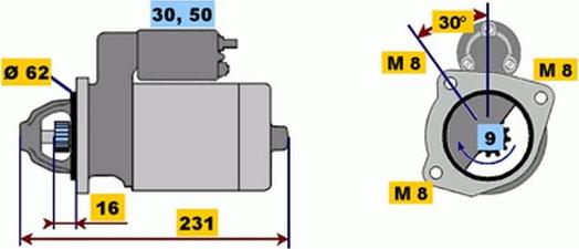 BOSCH 9 000 334 102 - Motorino d'avviamento www.autoricambit.com