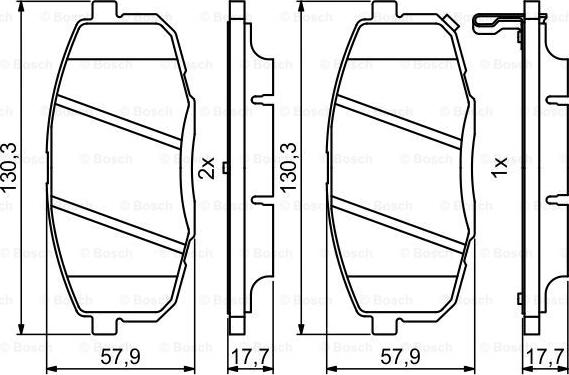 BOSCH 0 986 494 995 - Kit pastiglie freno, Freno a disco www.autoricambit.com