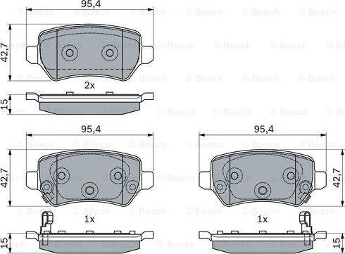 BOSCH 0 986 494 954 - Kit pastiglie freno, Freno a disco www.autoricambit.com