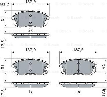 BOSCH 0 986 494 905 - Kit pastiglie freno, Freno a disco www.autoricambit.com