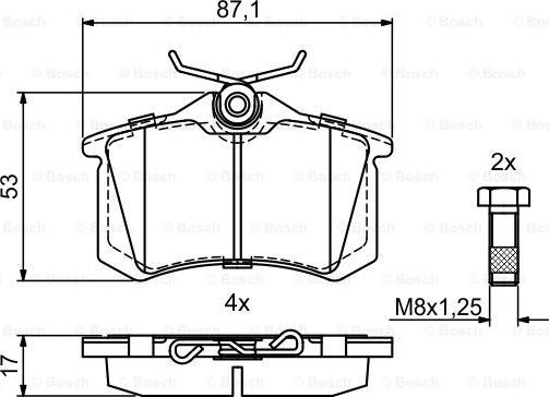 BOSCH 0 986 494 923 - Kit pastiglie freno, Freno a disco www.autoricambit.com