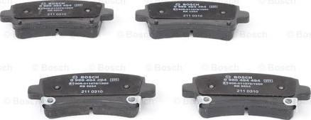 BOSCH 0 986 494 494 - Kit pastiglie freno, Freno a disco www.autoricambit.com