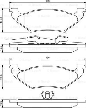 BOSCH 0 986 494 495 - Kit pastiglie freno, Freno a disco www.autoricambit.com