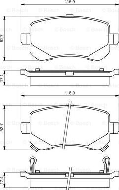 BOSCH 0 986 494 496 - Kit pastiglie freno, Freno a disco www.autoricambit.com