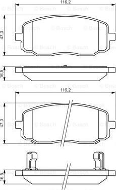 BOSCH 0 986 494 491 - Kit pastiglie freno, Freno a disco www.autoricambit.com