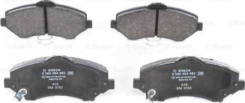 BOSCH 0 986 494 493 - Kit pastiglie freno, Freno a disco www.autoricambit.com