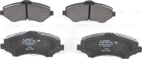 BOSCH 0 986 494 493 - Kit pastiglie freno, Freno a disco www.autoricambit.com