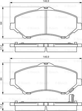 BOSCH 0 986 494 493 - Kit pastiglie freno, Freno a disco www.autoricambit.com