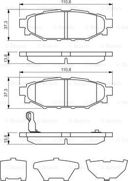 BOSCH 0 986 494 444 - Kit pastiglie freno, Freno a disco www.autoricambit.com