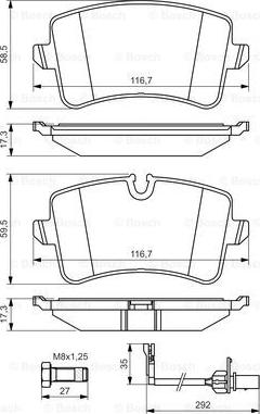 BOSCH 0 986 494 446 - Kit pastiglie freno, Freno a disco www.autoricambit.com