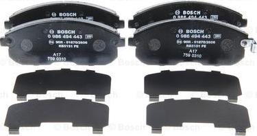 BOSCH 0 986 494 443 - Kit pastiglie freno, Freno a disco www.autoricambit.com