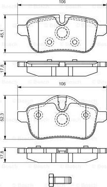 BOSCH 0 986 494 450 - Kit pastiglie freno, Freno a disco www.autoricambit.com