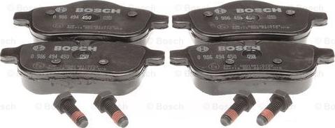 BOSCH 0 986 494 450 - Kit pastiglie freno, Freno a disco www.autoricambit.com