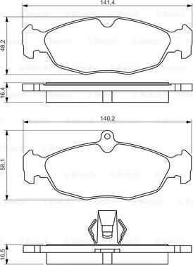 BOSCH 0 986 494 413 - Kit pastiglie freno, Freno a disco www.autoricambit.com