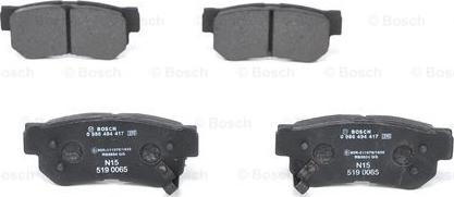 BOSCH 0 986 494 417 - Kit pastiglie freno, Freno a disco www.autoricambit.com