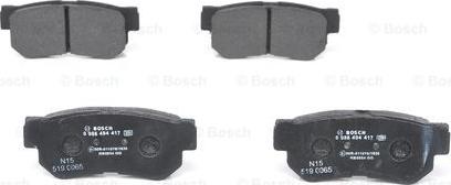 BOSCH 0 986 494 417 - Kit pastiglie freno, Freno a disco www.autoricambit.com