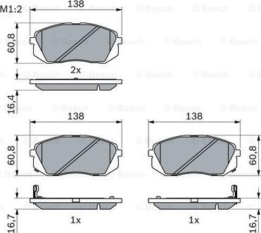 BOSCH 0 986 494 422 - Kit pastiglie freno, Freno a disco www.autoricambit.com