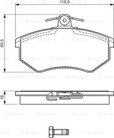 BOSCH 0 986 494 544 - Kit pastiglie freno, Freno a disco www.autoricambit.com