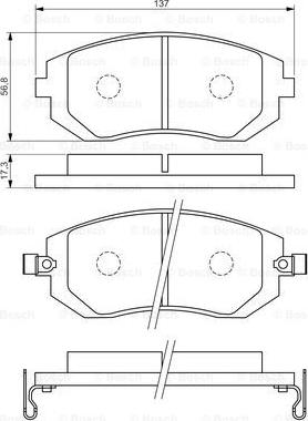 BOSCH 0 986 494 558 - Kit pastiglie freno, Freno a disco www.autoricambit.com