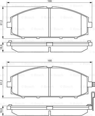 BOSCH 0 986 494 560 - Kit pastiglie freno, Freno a disco www.autoricambit.com