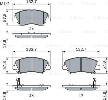 BOSCH 0 986 494 563 - Kit pastiglie freno, Freno a disco www.autoricambit.com