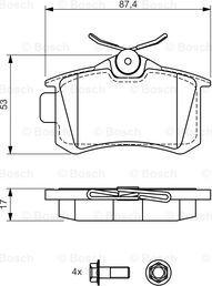 BOSCH 0 986 494 515 - Kit pastiglie freno, Freno a disco www.autoricambit.com