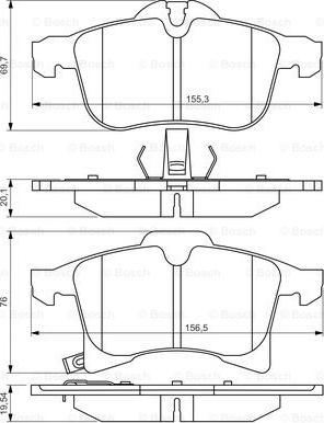 BOSCH 0 986 494 513 - Kit pastiglie freno, Freno a disco www.autoricambit.com