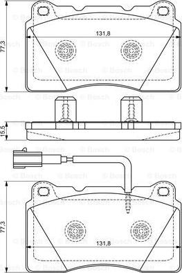 BOSCH 0 986 494 539 - Kit pastiglie freno, Freno a disco www.autoricambit.com