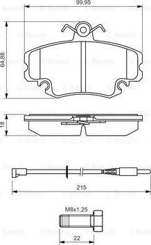 BOSCH 0 986 494 522 - Kit pastiglie freno, Freno a disco www.autoricambit.com