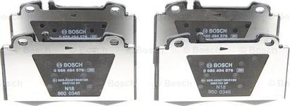 BOSCH 0 986 494 576 - Kit pastiglie freno, Freno a disco www.autoricambit.com