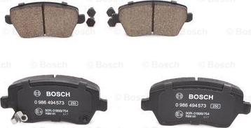 BOSCH 0 986 494 573 - Kit pastiglie freno, Freno a disco www.autoricambit.com