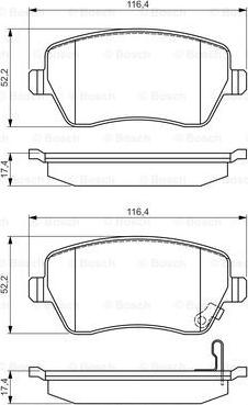 BOSCH 0 986 494 573 - Kit pastiglie freno, Freno a disco www.autoricambit.com